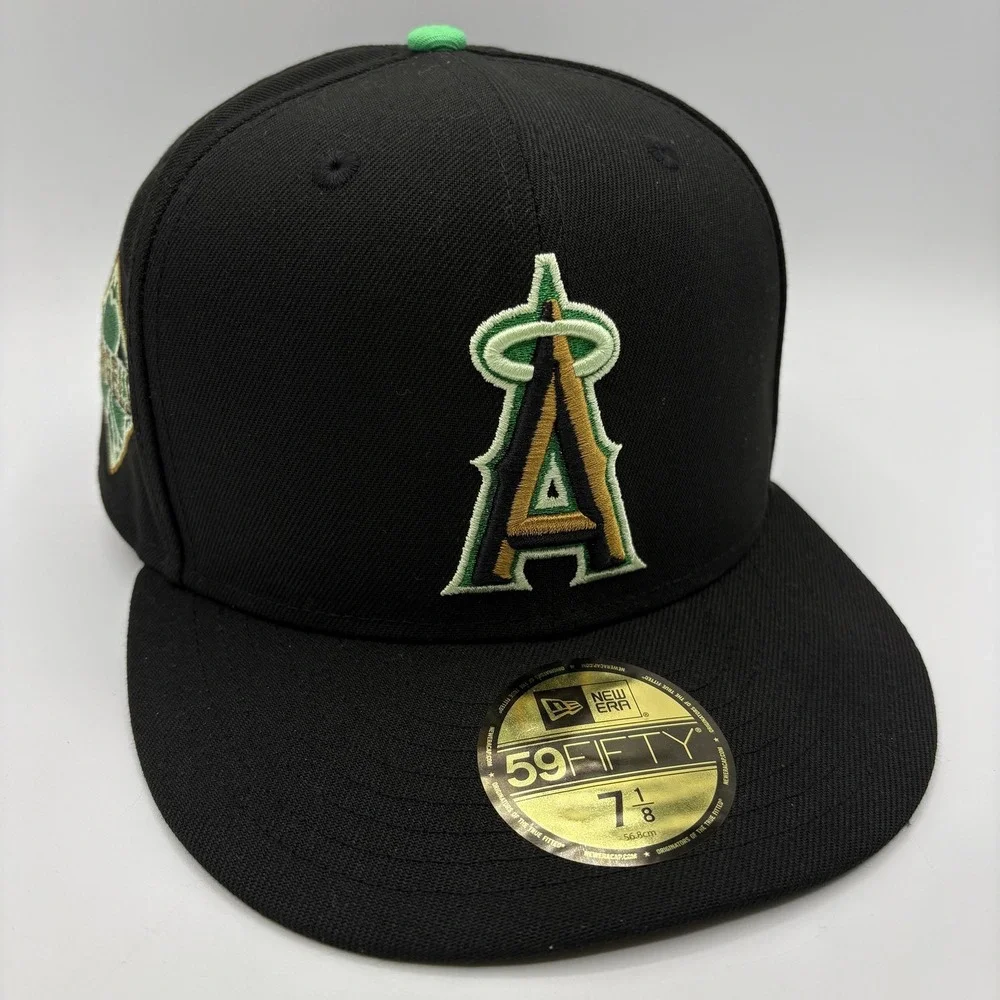 Anaheim Angels New Era Hat St Patrick's Day 59FIFTY Fitted 7 1/8 Cap MLB NEW